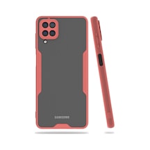 Samsung Galaxy  Uyumlu,  A22 Kılıf Platin Silikon - Pembe