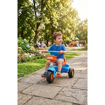 Boni Bike 3 Tekerli Metal Gövdeli 50kg Taşıma Kapasiteli Ön Ve Arka Sepetli Renkli Çocuk Bisikleti Turuncu