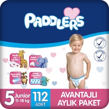 Bebek Bezi 5 Numara Junior (11-18 Kg) 112 Adet – Aylık Paket, 12 Saat Kuruluk