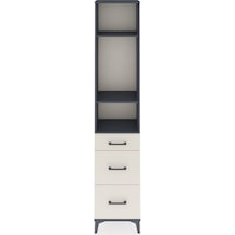 Arges Dolap 3 Raflı 3 Çekmeceli 44x30x221 Antrasit-aytaşı Antrasit