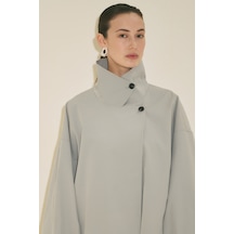 Manuka Melva Geniş Kol Kısa Trençkot Mavi Ss26trc00003-22 Mavi