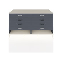 Kronos Konsol 8 Çekmeceli 176x59x99 Antrasit-aytaşı/antrasit Aytası/antrasıt - Antrasıt