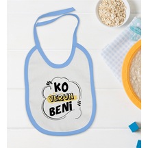 BK Kids Ko Verun Beni Tasarımlı Mavi Bebek Mama Önlüğü-1