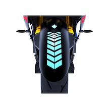 2 Adet Sport Motosiklet Çamurluk Nane Yeşili Kask Sticker Çınar Extreme