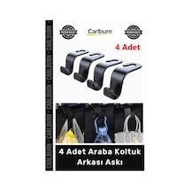 Araç İçi Düzen Güvenlik Çanta Poşet Askısı Dayanıklı Pratik Montaj 4 Adet Araba Koltuk Arkası Askı