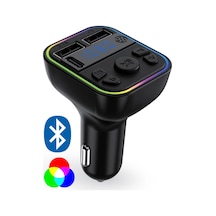 Rgb Bluetooth Araç Kiti Transmitter Usb Type-c Mp3 Sd Kart Flash Hızlı Çakmaklık Şarjı