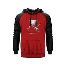 Moon Knight Warrios Kırmızı Renk Reglan Kol Sweatshirt Kırmızı