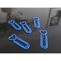 3d Baskı Kalp Figürlü Ataç - 10lu Set - Mavi