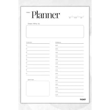 Günlük Planlayıcı - A4 Ebat Yapılacaklar - 30 Yaprak - Daily Planner - 0739 Çok Renkli