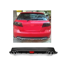 Chevrolet Lacetti Uyumlu Body Kit Difüzör 4 Çıkış Yuvarlak Siyah Model 2