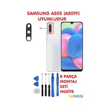 Samsung Uyumlu Galaxy A30s A307f Arka Kamera Camı Kamera Camı Lensi + Montaj Set