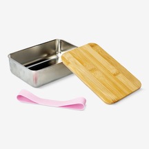 Flying Tiger Bambu Kapaklı Çelik Pembe Yemek Kabı