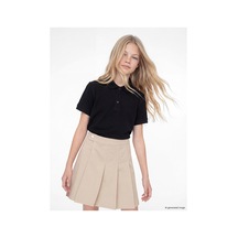 LC Waikiki Alıta Cıty Farkıyla Lcw Kids Siyah Polo Yaka Kız Çocuk Pike Tişört Siyah - 924337354 Siyah