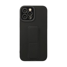 İphone 12 Pro Max Kılıf Mega Standlı Silikon - Siyah