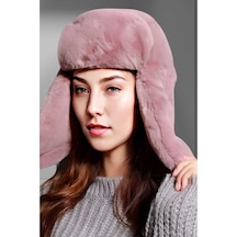 Uniquetrenders Kadın Peluş Kalpak Pilot Şapka Pembe