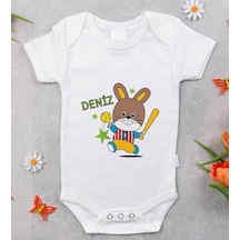 Bitmeyenkartus Bk Kids Isimli Bebek Body Zıbın - Model 12 Beyaz
