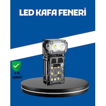 Şarjlı Led Kafa Lambası Manyetik Klipsli El Sensörlü Çok Fonksiyonlu - Lisinya Siyah
