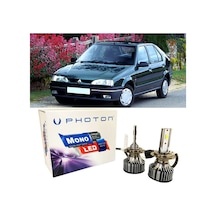 Renault 19 Led Xenon Uzun + Kısa Far Ampulü H4 Mono Yeni Seri Beyaz