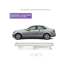 Mercedes C Class W204 Krom Cam Çıtası 4 Parça 2007-2014 Arası Paslanmaz Çelik