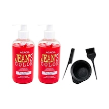 Jeans Color Saç Boyası Gül Kurusu 250ml 2ad ve Fluweel Saç Boya Kabı Seti