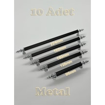 Tuana Rustik Alüminyum Metal Lüks Modern Mobilya Çekmece Mutfak Dolabı Kulpu Siyah-krom 224mm 10 Adet Siyah-krom