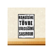 Hangisine Tövbe Edeceğimi Şaşırdım 20x30 Cm Retro Ahşap Poster Çok Renkli - 743298406 Çok Renkli