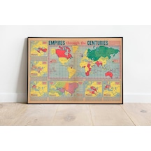 Pegziz Pgzznm2471 Dünya İmparatorluklar Tarihi Haritası Sanatsal Duvar Dekorasyon Poster 60x90cm Diğer