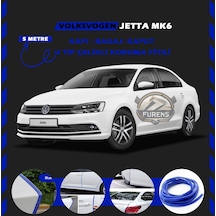Volksvogen Jetta Mk6 Oto Araç Kapı Koruma Fitili 5metre Parlak Mavi Renk