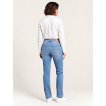 22985-73609 Kadın Straıght Fit Hıgh Rıse Denim Pantolon 22985-73609 Açık Mavi