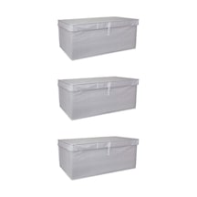 Alas 3'Lü Çok Amaçlı Kutu (Megaplus 70X40X30 Cm) Seti Yeni Sezon Su Geçirmez Nano Tek 7693889695153