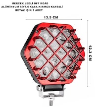 OFFROAD Çalışma Lambası 45w Metal Kafesli Kırımızı 16 LED