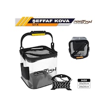 Portfish Şeffaf Kova 20 Cm X 20 Cm-10264