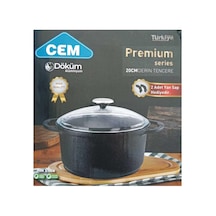 Cem Premıum Döküm Tencere 20 Cm Çok Renkli