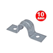 No:3 Çiftli Sac Kablo Kroşe 16mm Demir Köprü Metal Boru Tutma Bağlama Kelepçesi -10adet