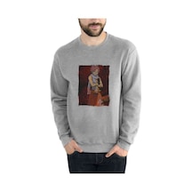 Anime Salamander Fairy Tail Glass Guild Baskılı Gri Erkek Sweat
