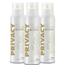 Privacy Woman Gold Sensation Kadın Deodorant Sprey 3 x 150 ML