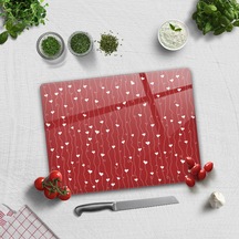 Decorita Cam Kesme Tahtası | Kalpli Sarmaşık | 30cm x 40cm