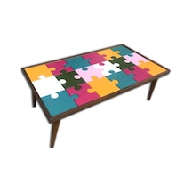 Orta Sehpa PUZZLE Bulmaca Model Kayın torna Retro Ayak Üstü cam Çocuk gelişimine Destek Ürün El Yapım