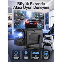 Çift Kollu Game Box Projeksiyon Cihazı Kumandalı Android Tv Dahili Hoparlör Diğer