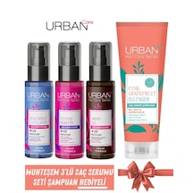 Urban Care Saç Bakım Seti Muhteşem 4'lü - Intense + Argan + Hyaluronic Serum 100m X 3 + Şampuan 250m