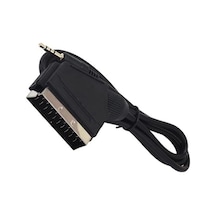 Powermaster Pm-12979 Uydu Alıcısı Av Kablo 3.5 Mm Stereo Erkek-scart Kablo 1.2 Metre Uzun Jack