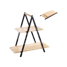 2 Katlı Bambu Stant, Baharat Stantı, Çok Amaçlı Mutfak Rafı Bmb27 Sarı