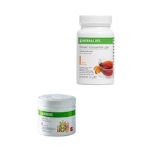 Multi-fiber Multi-fiber Lifli Ve Aromalı Içecek Tozu Elma 204 G Ve Şeftali Çay 50gr Set13