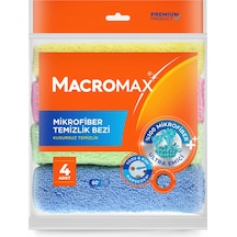 Macromax Rengarenk Mikrofiber Bez 4'lü 2 Adet Renkli