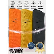 Mikrofiber Bez Sihirli 3 Adet 43 68''cm Mutfak Cam Ayna Bezi Gri