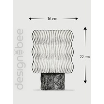 Designobee Ritim Abajur - Modern Abajur Masa Lambası Ambiyans Lambası, Dekoratif Aydınlatma Çok Renkli