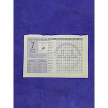 7 Nisan 2002 Takvim Yaprağı - Nostalji Koleksiyonluk Takvim Yaprağı