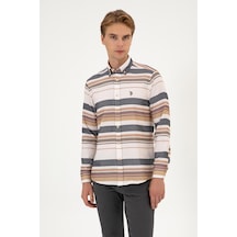 U.s. Polo Assn. Erkek Gömlek Desenli 50316666-vr233 Bisküvi