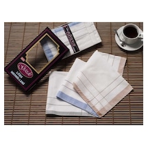 Siyah Kutulu 42x42 Cm 12 Adet Kumaş Mendil-gm 01 Çok Renkli