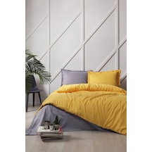 Colormix Çift Kişilik Nevresim Takımı Gold-antrasit Antrasit